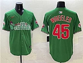 Men's Philadelphia Phillies #45 Zack Wheeler Green Phanatic Limited Stitched Jersey,baseball caps,new era cap wholesale,wholesale hats